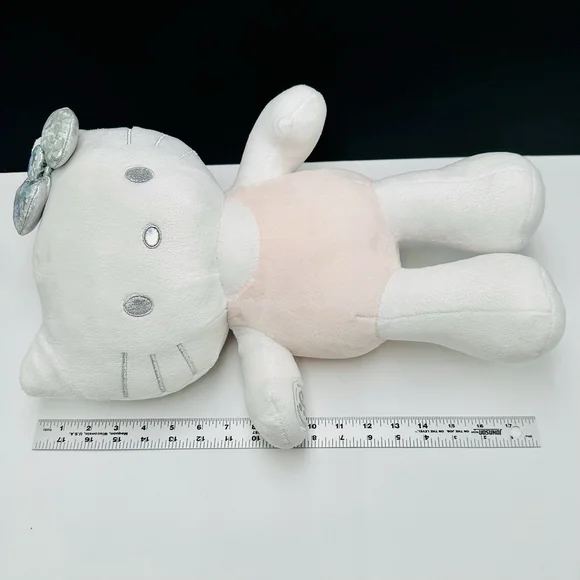 Build A Bear HELLO KITTY 25th Anniversary Celebration 18” Silver Bow BAB Plush - Picture 9 of 11